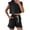 Black, variant on Two Piece Sets for Women Petite Summer Outfits Sleeveless Crew Neck Crop Tank Shorts Casual Set with Pockets