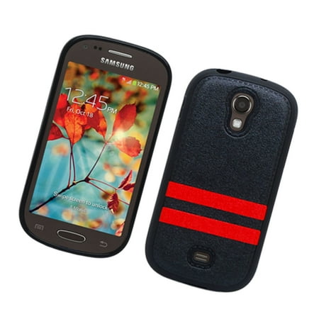 Insten Stripes PC/TPU Rubber Case Cover for Samsung Galaxy Light SGH-T399 -
