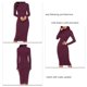 thumbnail image 4 of Vestido De Suéter De Punto De Cuello Alto, Elástico Ajustado, Clásico, Cuello Alto, Manga Larga, Suéter, Color Sólido, Suave, Cálido, Básico Para Fiesta, Fecha Para Invierno Cergrey Vino Tinto XL, 4 of 6