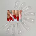 thumbnail image 1 of 240 Uds puntas Gelly puntas de extensión de uñas de Gel suave cubierta completa preformada esculpido largo ataúd Stiletto punta falsa molde de construcción rápida Tan Jianjun unisex, 1 of 2
