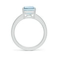 thumbnail image 2 of ANGARA Natural Octagonal 3 ct Aquamarine Engagement Ring with Diamonds in 14K White Gold for Women (Size-10x8mm) | March Birthstone, Anniversary, Jewelry Gift for Women | Natural Aquamarine Ring, 2 of 11