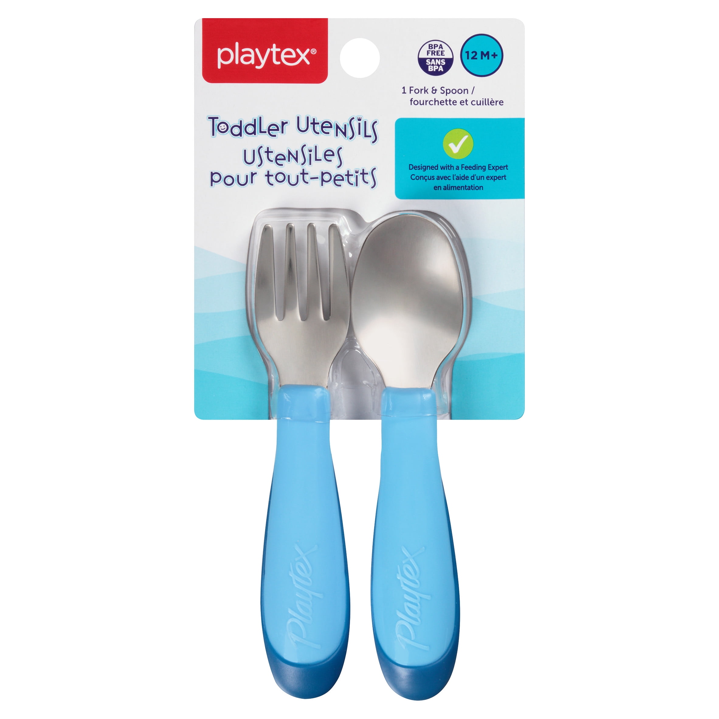 toddler using spoon