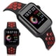 thumbnail image 2 of Pulsera inteligente completamente táctil Pulsera impermeable Monitor de ritmo cardíaco en tiempo real Fitness DeportesNegro Rojo, 2 of 8