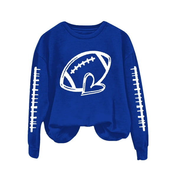 Chuancc Fall Outfits For Women 2025 Women'S Sweatshirts Thin Sweatshirt Winter Clothing For Women Super Soft Sweatshirts For Women Round Neck Loose Casual Sweatshirts Blue 2XL