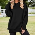 thumbnail image 2 of Womens Casual Tops Women's Solid Sweatshirt Women's Casual Long Sleeve Hooded Sweatshirt Solid Color Pullover Fashion Hoodie For Daily Wear Comfortable Loungewear, 2 of 7