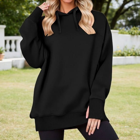 Oversized Sweatshirt For Women Casual Long Sleeve Hoodies Y2k Fashion Pullover with Thumb Holes