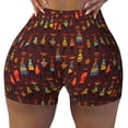 thumbnail image 2 of Goofa Dancing African Women1 Printed Workout Shorts Women Seamless Scrunch Butt Lifting High Waisted Gym Booty Shorts Elastic Workout Shorts-Small, 2 of 8