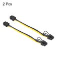thumbnail image 3 of Unique Bargains PCIe Cable 6 Pin Female to 8 Pin (62) Male PCI Express Power Adapter Cable GPU Power Supply Cable 220mm, 2pcs, 3 of 5