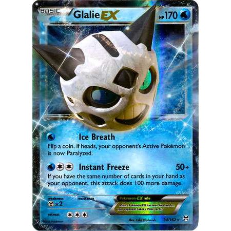Pokemon X & Y BREAKthrough Single Card Holo Rare Glalie-EX