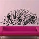thumbnail image 3 of Bearachild Pegatina de pared de notas musicales, decoración de fondo, calcomanía de fondo DIY para interiores Decoración del hogar Negro 72X75cm, 3 of 6