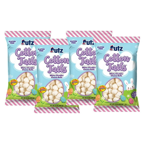 UTZ Cotton Tails White Cheddar Cheese Balls, 4Pack 12 oz. Bag
