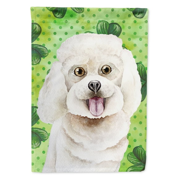 Bichon Frise Shamrocks House Flag