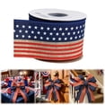 thumbnail image 2 of Patriotic Wired Ribbon 2.5 Inch x 10 Yards Red White Blue Glitter Stripe Ribbon Roll for 4th of July Independence Day Handmade Wreaths Bows Gift Wrapping 1 Roll(C), 2 of 9