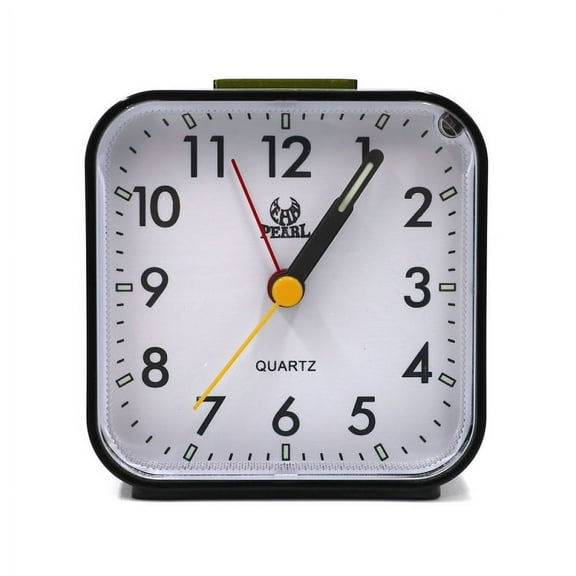 Silent analog alarm clock nightstand clock square table clock quartz clock alarm clock with snooze and night light