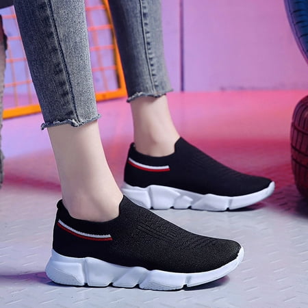 

Bxzhiri Leisure Women s Outdoor Mesh Slip-On Sports Shoes Run Breathable Shoes Sneakers