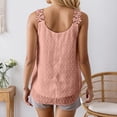 thumbnail image 4 of DHFJKG Summer Camisole Tops For Women Solid Color Lace Trim Sleeveless Tank Clothes Casual Everyday Wear Solid Color Stylish Tops, 4 of 6