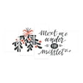 thumbnail image 1 of Saying 5 Panels Acrylic Glass Wall Art, Meet Me Under the Mistletoe Christmas Themed Modern Phrase Floral, Accent for Living Room, Bedroom, Dorm, 60" x 30", Charcoal Grey Vermilion, by Ambesonne, 1 of 5