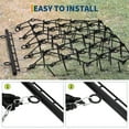 thumbnail image 6 of Rust-Resistant Heavy Duty Drag Harrow 5x4.5 Ft with4 Ft Chain, 3/8 Inch Tines for ATV, UTVs, Lawn Tractors Leveling, Grading, Pastures, Breaking Up Soil,Black, 6 of 7