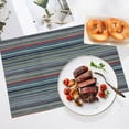 thumbnail image 6 of Evlmd Placemats, Vinyl Table Place Mats Washable Wipeable Placemat for Kitchen Dining Table Decoration Indoor Outdoor Placemats Set of 4, 12x18 Inch, 6 of 6