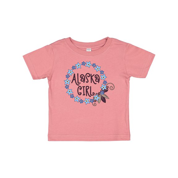 Inktastic Alaska Girl Forget-me-not Flower Girls Baby T-Shirt