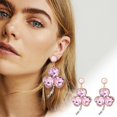 thumbnail image 2 of St. Patricks Day Good Luck Earrings,Charm Green Four Leaf Shamrock Lucky Clover Pendants Earrings Holiday Fashion Jewelry,St. Patrick's Day Earrings Holiday Fashion Earrings, 2 of 9