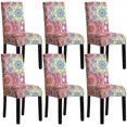 thumbnail image 1 of Chair Covers Stretch Dining Chair Covers Removable High Back Chair Protective for Dining Room Kitchen Banquet Party Decoration (M-Red, 6 PCS), 1 of 8