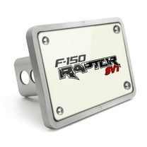 Ford Raptor SVT UV Graphic White Plate Billet Aluminum 2 inch Tow Hitch Cover