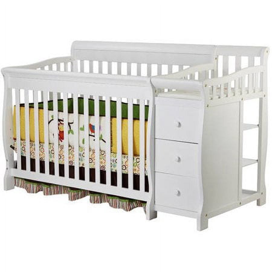 Dream On Me Brody 5-in-1 Convertible Crib with Changer, White