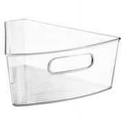 iDesign Plastic Lazy Susan Cabinet Storage Bin, 1/8 Wedge Container for Kitchen, Pantry, Counter, BPA-Free, 10.25 x 9.5 x 4, Clear