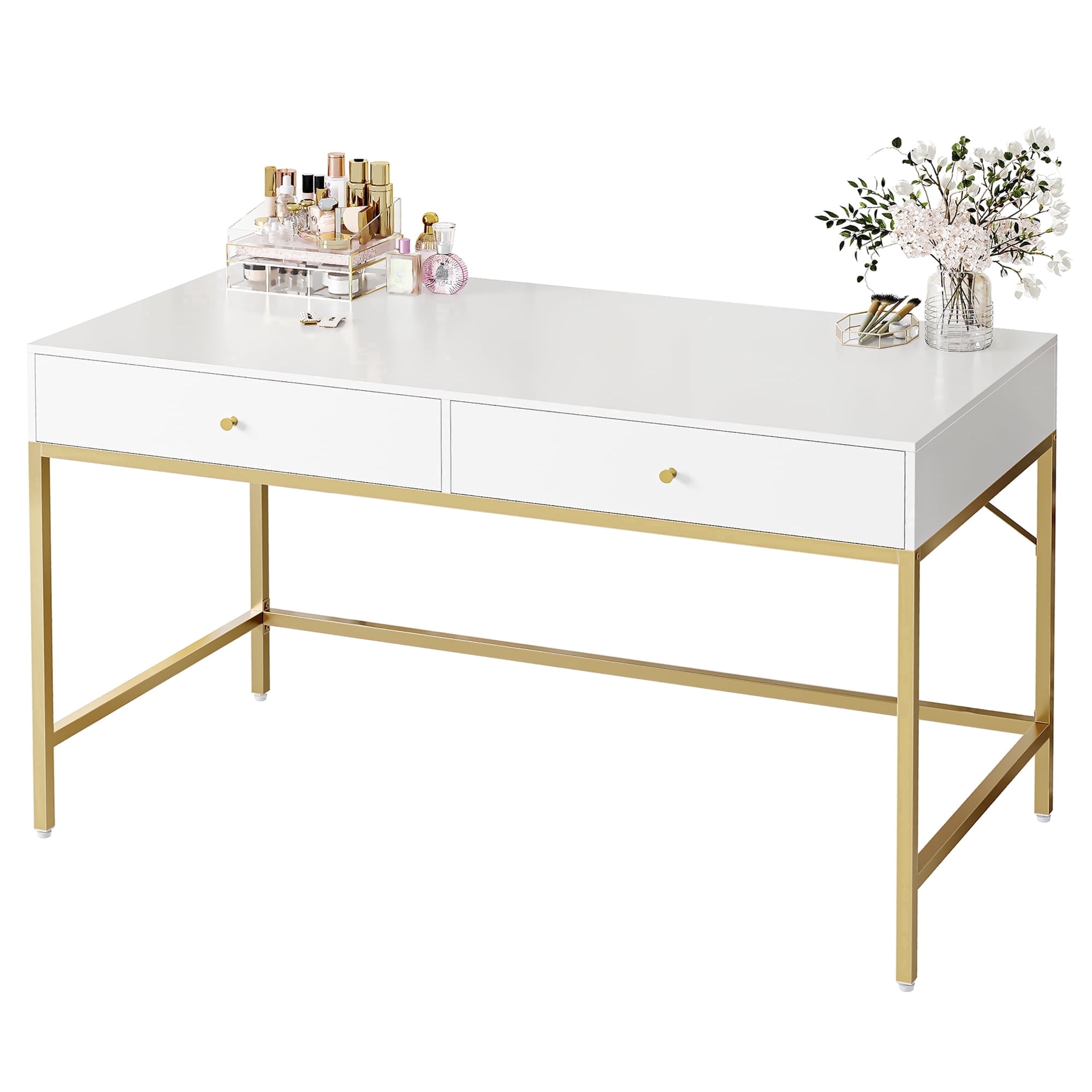 Amadwell Vanity Desk with Drawers, 47 inch Computer Desk, Vanity Dressing Table with Storage, for Bedroom
