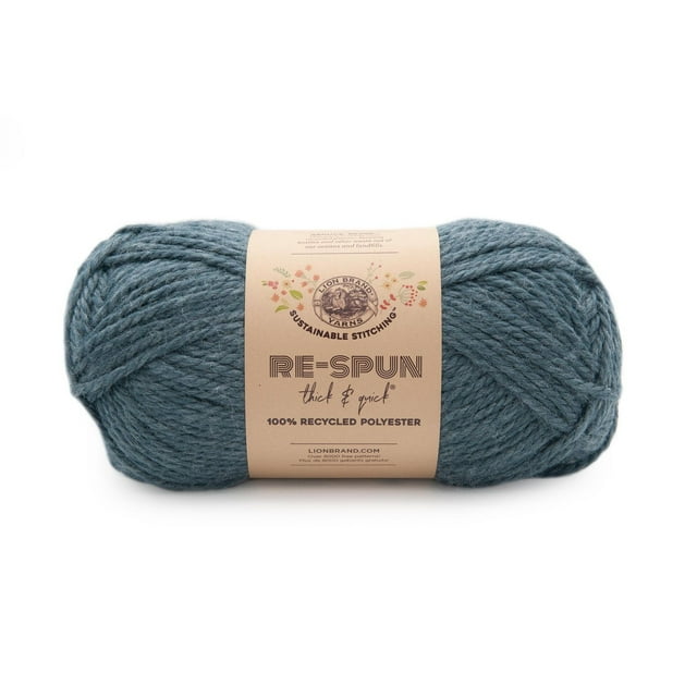 Lion Brand Re-Spun Thick & Quick Yarn #6 Super Bulky Polyester Yarn 204 m/340 g