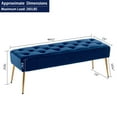 thumbnail image 4 of Duhome Elegant Lifestyle Modern Velvet Bench Ottoman, Upholstered Bench for Entryway Bedroom, Tufted End of Bed Bench, Blue, 4 of 8
