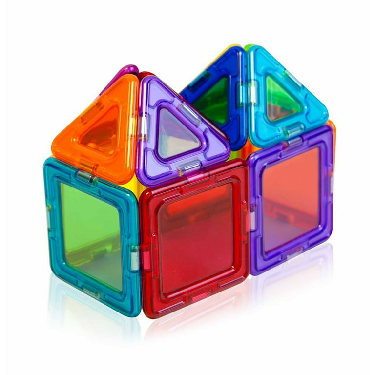 Magnetic Clear Rainbow Solids Set 14-Piece Construction Magformers