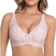 thumbnail image 4 of Qwertyu Women's Wireless Jelly Bra, Lift Supportive Full Coverage Plus Size Comfort Deep V Everyday Bra White 3X-Large, 4 of 4