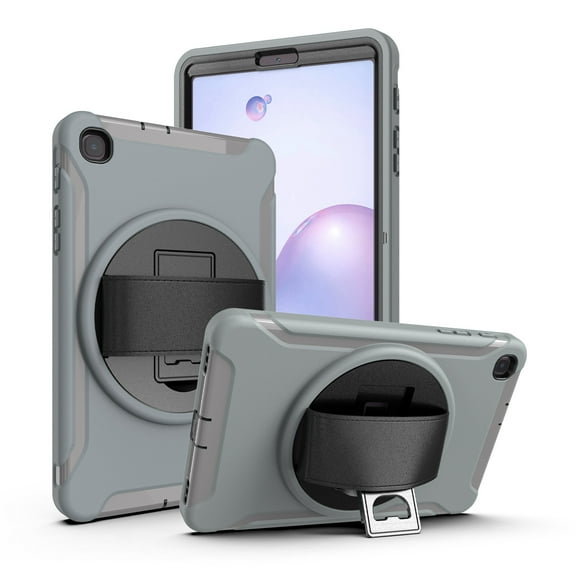 Dteck Case For Samsung Galaxy Tab A 8.4 SM-T307 (2020 Released),Shockproof Three-Layer Heavy Duty Protector Rubber Hybrid Hard Kickstand Cover (no built-in Screen Protector) 8.4 inches,Gray
