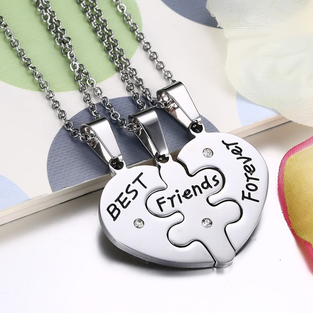 Disney Lilo & Stitch Heart Pendant Best Friend Forever Metal Enamel Necklace  for Brothers Jewelry Accessories Gifts - AliExpress