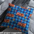 thumbnail image 2 of Castle Fairy Fire Truck Fabric by the Yard 10 Yards for Kids, Cartoon Fire Engine Home Decor Fabric by the Yard, Blue Checkered Sewing Fabric, 2 of 6