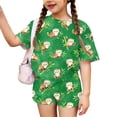 thumbnail image 2 of Grblisyd Girls Outfits Size 10-12 Cute Short Sleeve Crew Neck T-Shirts and Elastic Waist Shorts Kids Fashion Animal Print Clothing Sets, 2 of 7