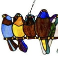 River of Goods Stained Glass Birds on a Wire Window Panel