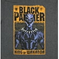 thumbnail image 3 of Black Panther Men's Distressed T'Challa King Of Wakanda Adult Heather T-Shirt Tee, 3 of 6