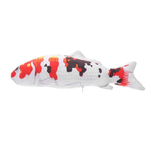 FELTECHELECTR Peluche de pez, almohada suave, cojín, animal realista, pez, carpa, juguete de peluche para niños, muñeco de peluche para gatos, mascotas o niños, regalo de cumpleaños de 30 cm