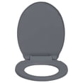 thumbnail image 3 of vidaXL Soft-Close Toilet Seat Quick Release Grey Oval, 3 of 5