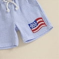 thumbnail image 6 of alcepopk 4th Of July Baby Boy Outfit T Shirt Shorts 2pcs Set Toddler Fourth Of July Outfits Kids Summer Cute Clothes(Watermelon Red,12-18 Months), 6 of 9