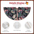 thumbnail image 3 of Bingfone Christmas Tree Skirt Mat Christmas Decoration Interior 30" -Colorful Tropical Leaves, 3 of 6