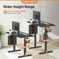 thumbnail image 4 of vfytbgnhj Height Adjustable Standing Home Office Desk | 80  X 40  | Ergonomic Sit Stand  Desk | Adjustable WFH Computer Table | Portable Side Table Computer Desk | Walnut, 4 of 9