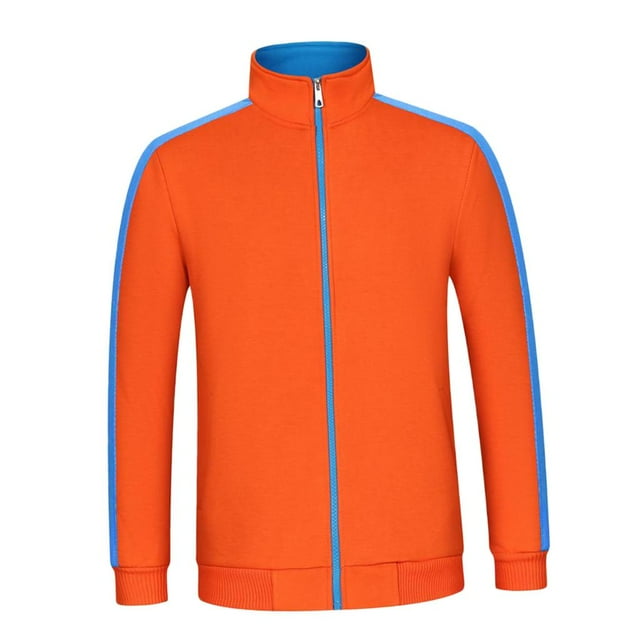 Prettyia - Chaqueta térmica con forro para mujer, con cremallera, corto de invierno Naranja Azul S Zulema Chaquetas de bombardero con cremallera corta