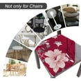 thumbnail image 6 of Seat Covers for Dining Room Chairs Stretch Printed Chair Seat Covers Set of 4, Removable Washable Upholstered Chair Seat Protector Cushion Slipcovers for Kitchen, Office(Red+Flowers), 6 of 6