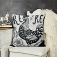 thumbnail image 2 of YINGXI  Just A Girl Who Loves Chicken Throw Pillow Case,Silhouette Chicken Decorative Cushion Cover for Farmhouse Living Room Girls Room, for Chicken Lovers Girls Kids Daughter 18x18in, 2 of 5