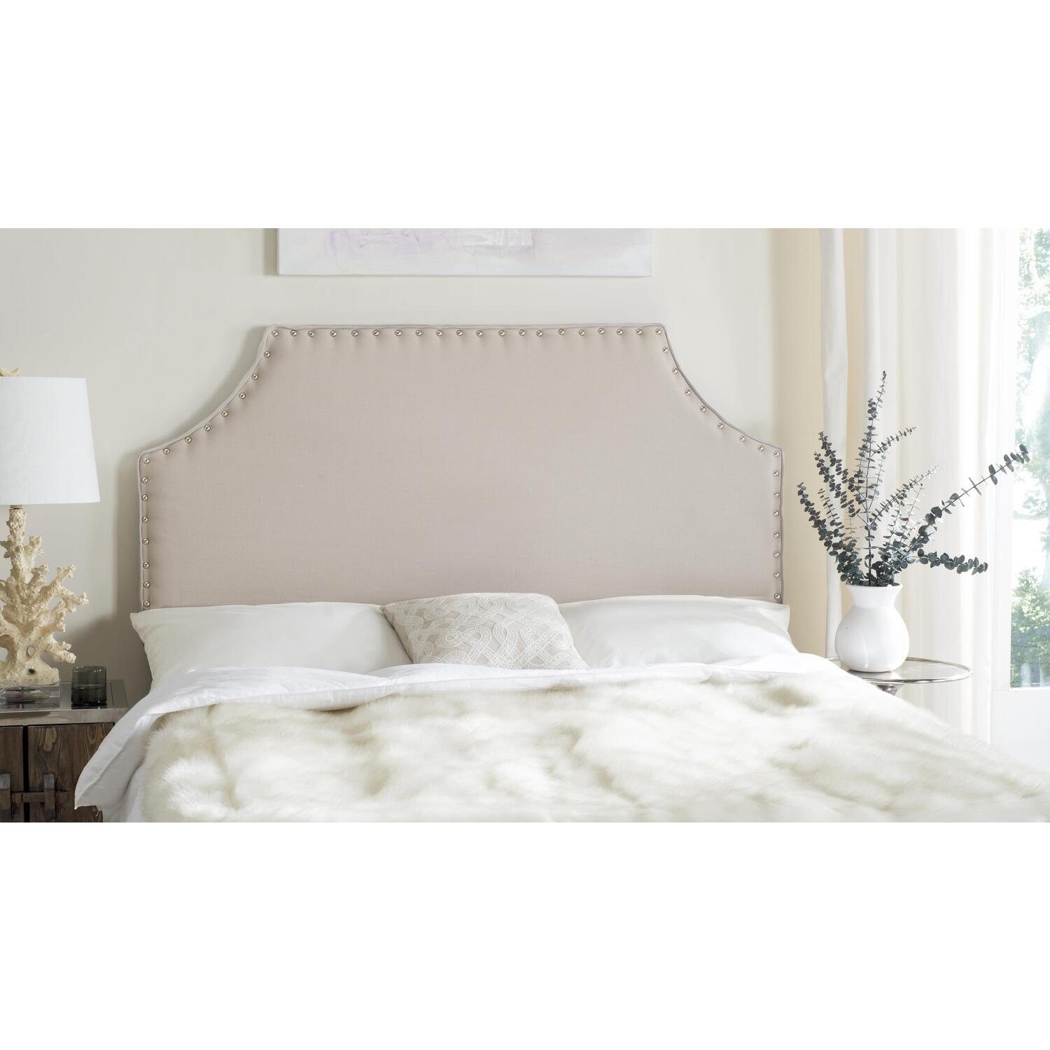 Safavieh Denham Contemporary Headboard with Nail Heads, Twin, Taupe