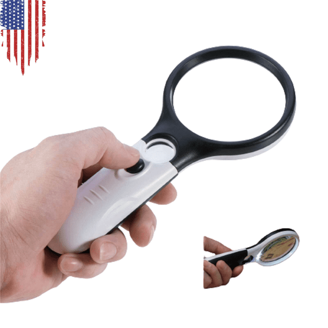 Jeweller Loupe Magnifier 50X Magnification with LED+3 LED 45X Magnifier 